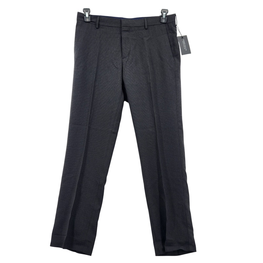 Perry Ellis NWT Mens Portfolio Slim Fit Dress Pants Caviar Gray 34x30 PTBFF016